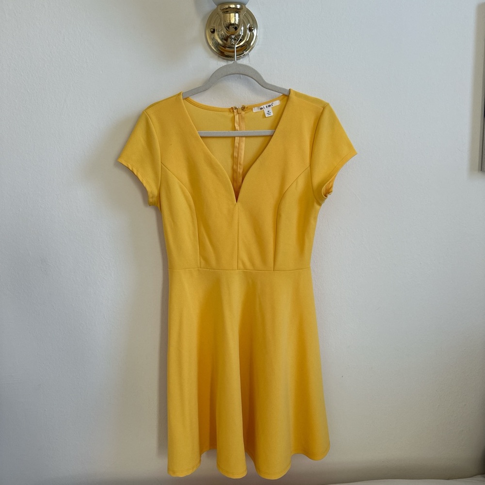 Yellow a-line dress size medium